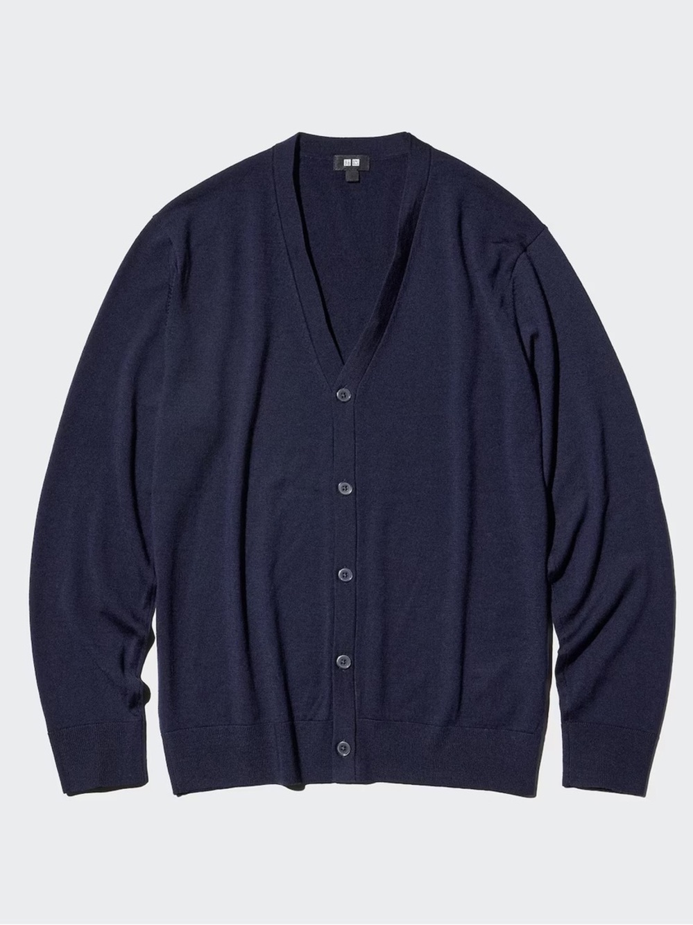 Uniqlo merino cardigan navy